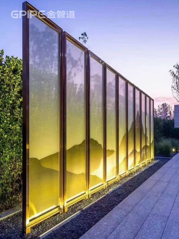 小區花園不銹鋼屏風